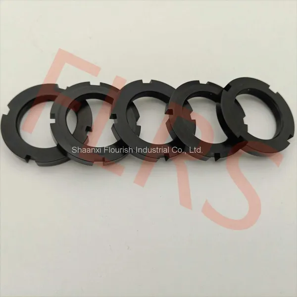 Customized Rolling Bearing Round Lock Nut Material EN AW-7075 Anodize Black For Motorcycle or Automotive photo-3