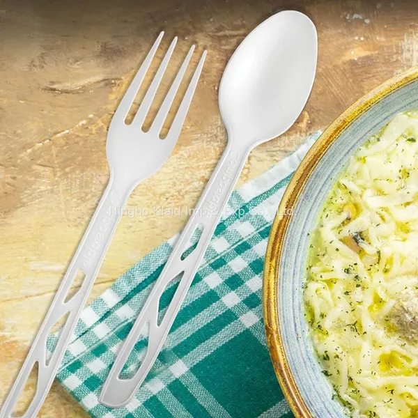 Disposable Compostable CPLA Knife / Fork /Spoon100% Biodegradable Tableware And Set (1000/Case) photo-4