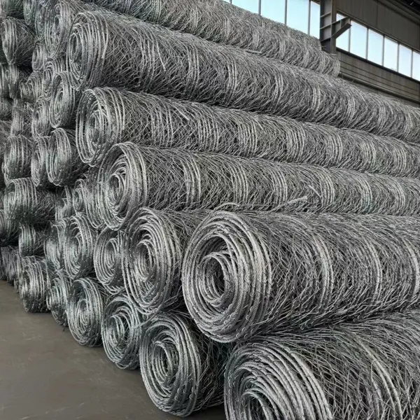 High Tensile Strength Double Twist Geogrid Rockfall Netting Plain Wire Mesh for Hydraulic Works Custom Cutting Manufacturer photo-2