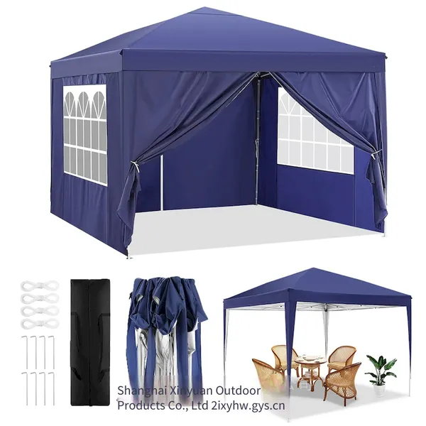 Folding Gazebo Party Tent 10x10 Feet Commercial Sunshade Tent Pop-up Awning photo-2