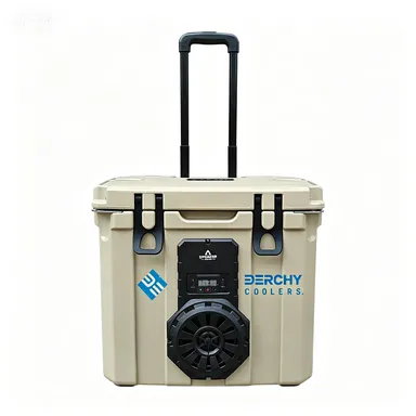 35qt Portable Rotomolded Ice Chest Cooler With Bluetooth Speaker and Pull-Rod Handle Waterproof for Fishing photo-3