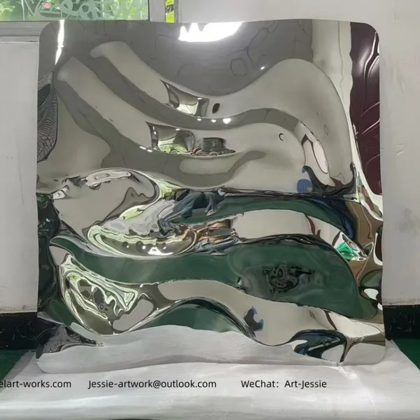 Shopping Mall DecorationCustom Color FinishAbstract Metal Wall Sculpture photo-5
