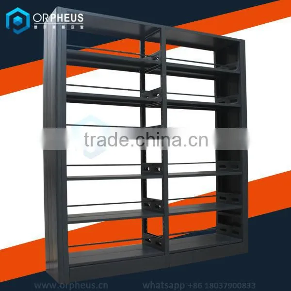 American University Library Furniture Book Store Shelves 6 Tiers Metal Heavy duty Rack Double sided Book shelf for School