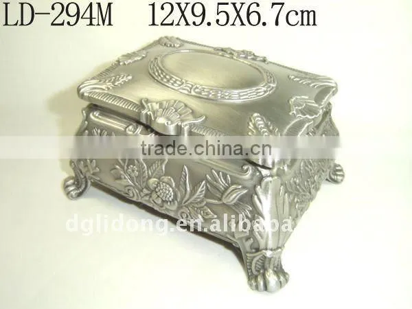 Christmas Pewter Metal Trinket Box(LD-294M)