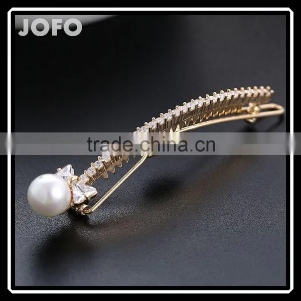 HappyBaby Shinning Pearl Barrettes CZ Diamond Rhinestone Headwear Hair Clips Hairpin Hair Pin BB Clip