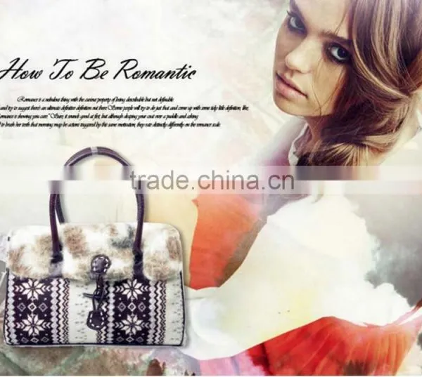 Hot Sale Fashion Ladies Snowflake Designer Handbags Fur Handbag photo-4