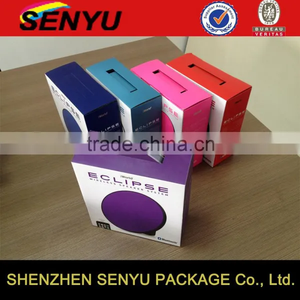 ECLIPSE Fancy Design & Customized Wireless Speaker System Paper Box Packagings With Plastic Handle photo-4