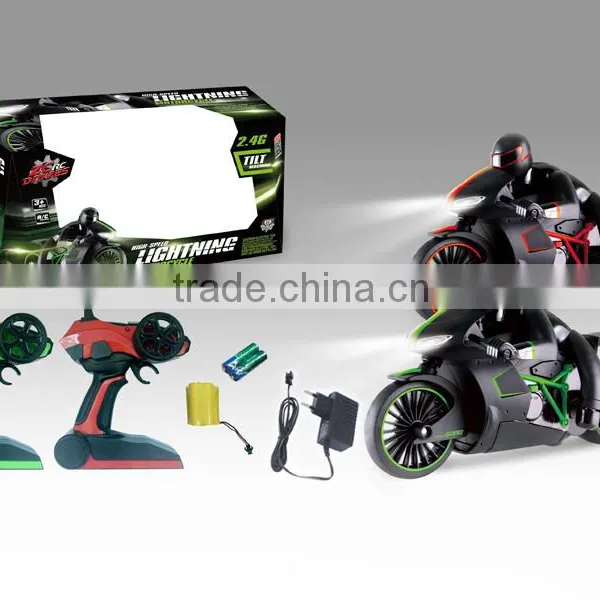 2016 Popular Plastic Kid High Speed 4 Way rc Motorcycle AH028386