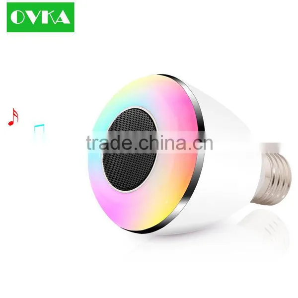 Hot Sale! Wireless Bluetooth LED Bulb With Speaker RGB Smart Phone Controllable E27/ B22 for Smart Home photo-2