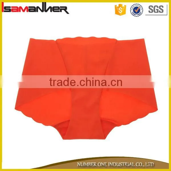 Pure Color Custom Made High Cut Seamless Cotton Girl Sexy Boxer Shorts