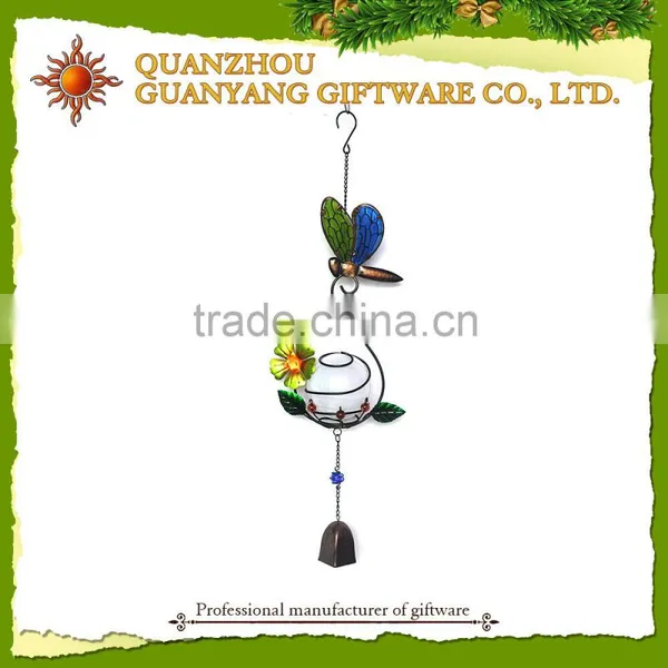 Wholesale Glow In The Dark Metal Wind Chime Rings With Glass Ball Display