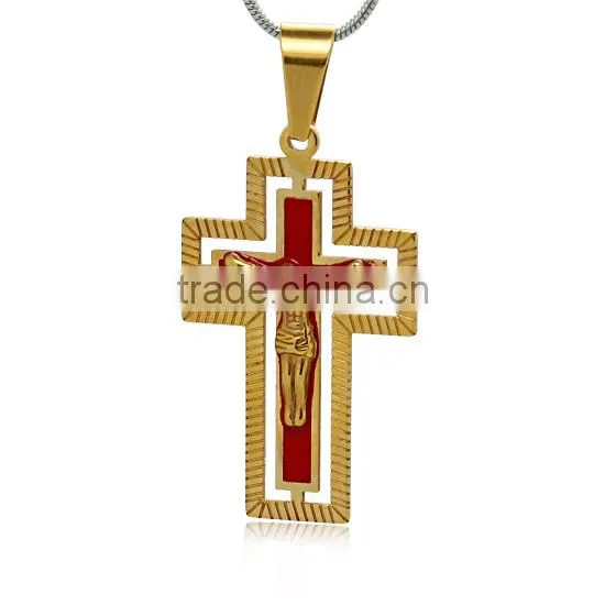 TKB-P1556 Custom Crosses St. Benedict Crucifix Jesus On The Cross Factory Stainless Steel Polishining Hollowout