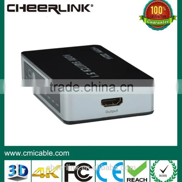 Hot New Product for 2015 Remote Control Ultra hd 5 Port Hdmi Switch photo-4