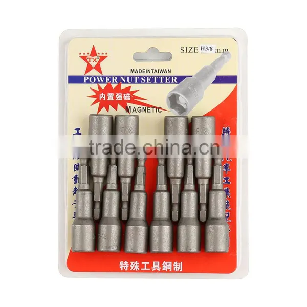 10Pieces 65mm Power Nut Driver Bit Set With Magnet photo-2