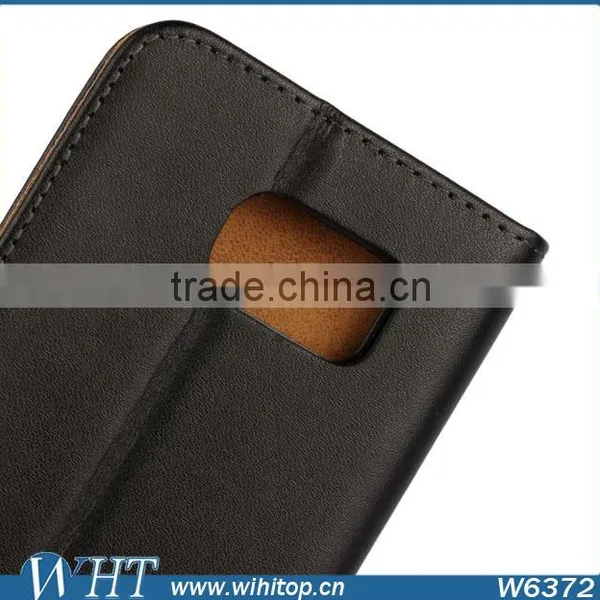 Genuine Leather Booklet Case for Samsung Galaxy S6 With Stand Card Holder photo-5
