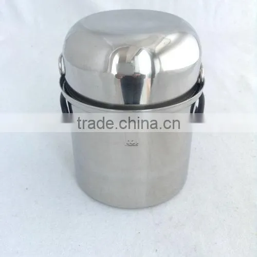 304 Stainless Steel Outdoor Camping Cookware Set CL2C-DT1210-S photo-2