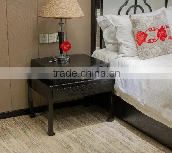 Hotel Bedside table, Black Bedside Table