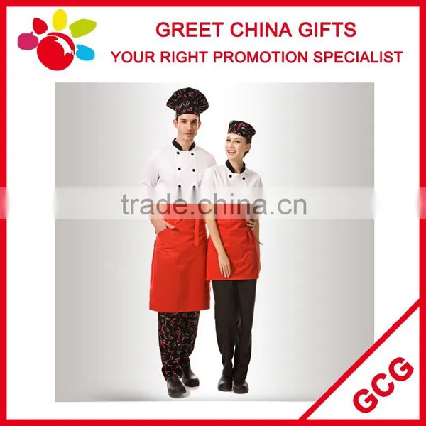 Polyester Cotton Blended Mixed Color Custom Bib Kitchen Apron With Pockets photo-3