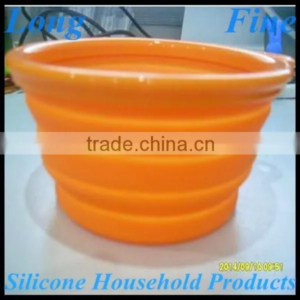Durable Colorful Fancy Silicone Collapsible Bowl photo-2
