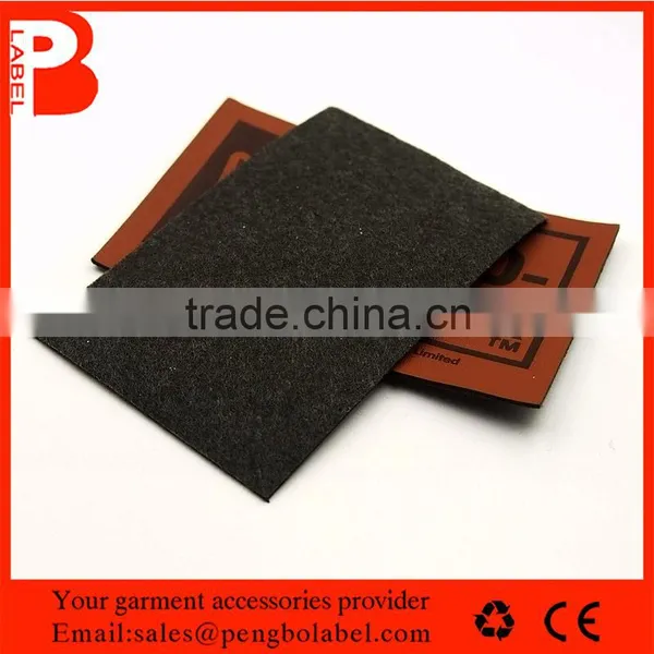 Logo Embossed Genuine and PU Material Custom Leather Label for Clothing photo-4