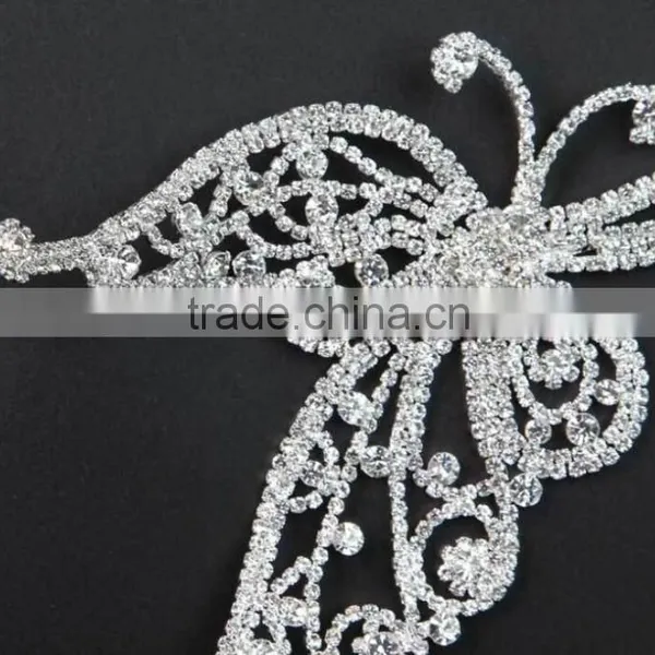 2015 Wholesale Rhinestone Flower Apparel Applique Large photo-2