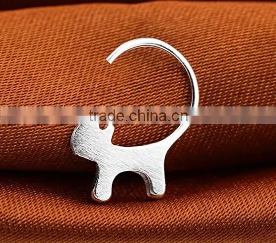 Lovely Jumping Cat Post Stud Earrings for Women photo-2