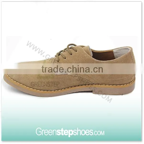 2015 Classic Camel Cow Suede Leather Shoes Men photo-2