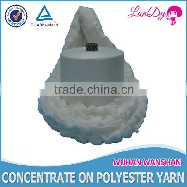 Manufacturer Raw White Polyester Yarn for Sewing Thread photo-3
