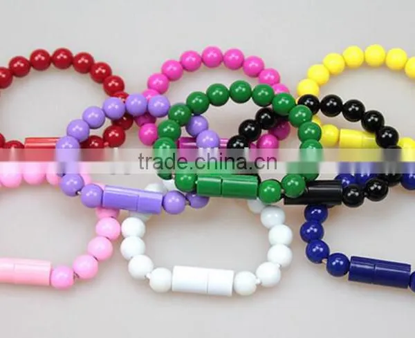 Cheap Beads Bracelet Cable Micro USB Wristband Bracelet Data Cable Creative Charging USB Cable Line Quality Choice photo-2