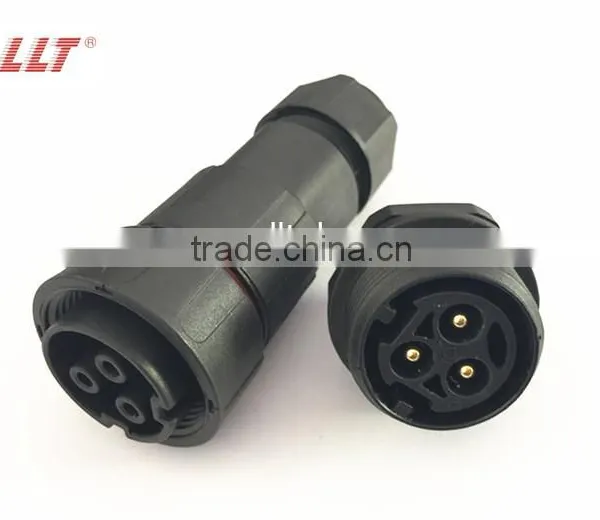 High Voltage 3 Contacts Screw Terminal Waterproof Panel Mount Connector photo-2