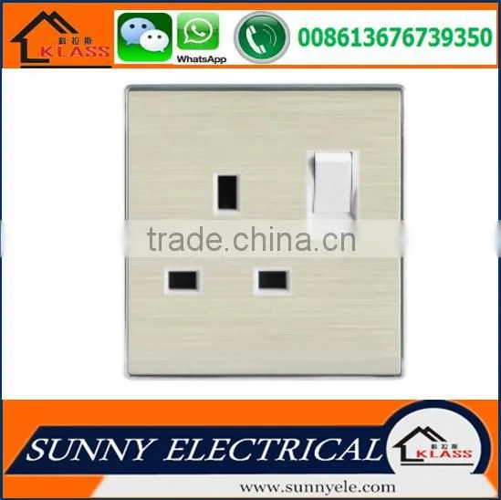 KB8 Modern British Standard Type Factory Suppiler Electric Wall Switched Socket With Neon With CE Certification photo-3