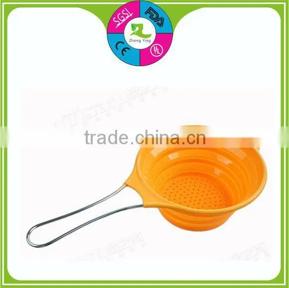 High Quality Folded Silicone Vegetable Strainer Colander photo-4
