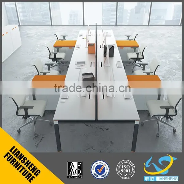 Modern Design 6 Person Computer Working Station Partition Table Big Size Office Partition Design