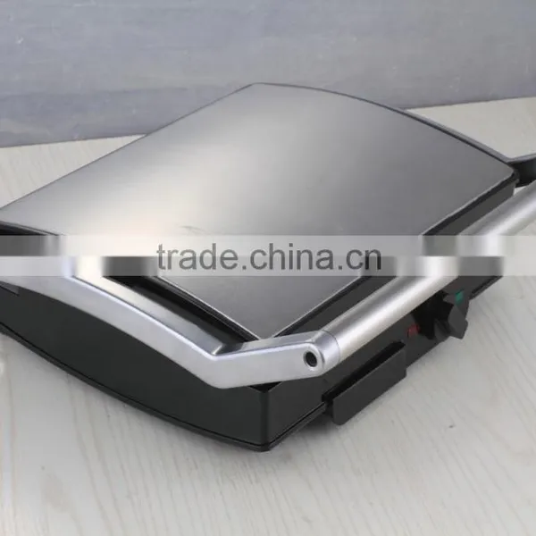 4-Slice brushed stainless steel housing panini press griddle plancha grills
