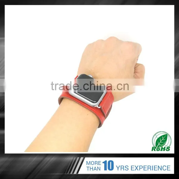 Trade Assurance Custom Logo Accept Sport Leather Western Watch Band for Apple photo-2