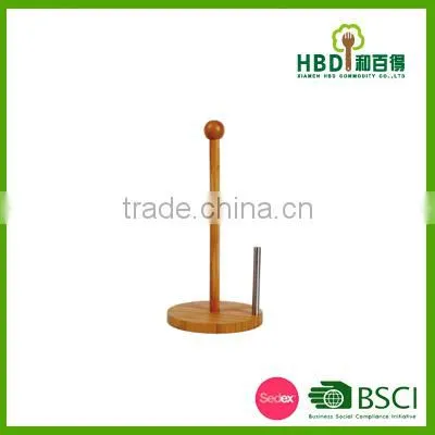 High Quality Bamboo Kitchen Roll Holder, Bamboo Paper Towel Holder, Paper Roll Holder for Sale photo-2