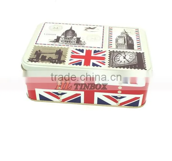 High End Printed Rectangular Cookie Gift Tin Can photo-6
