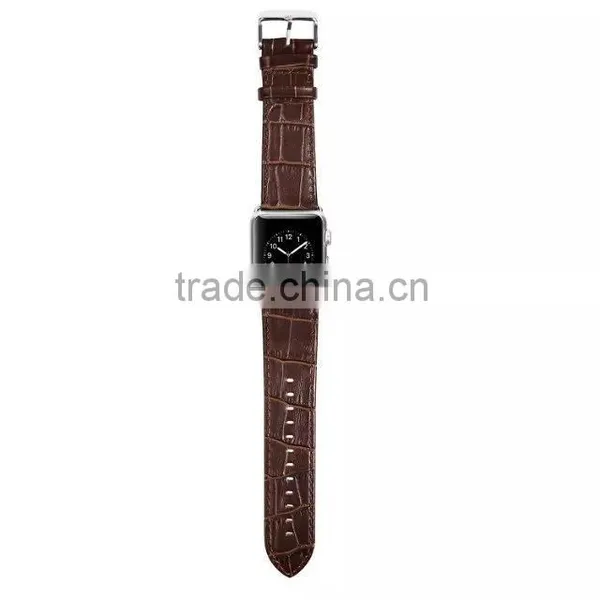 2015 Fashion Crocodile Alligator Leather for Apple Watch Wristband photo-5