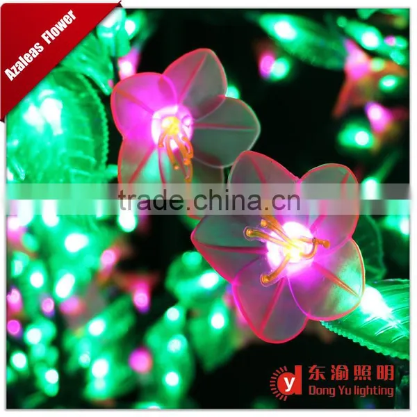 Outdoor Artificial LED Cherry Blossom Tree Light, Big Blossom Cherry Tree With Azaleas photo-2
