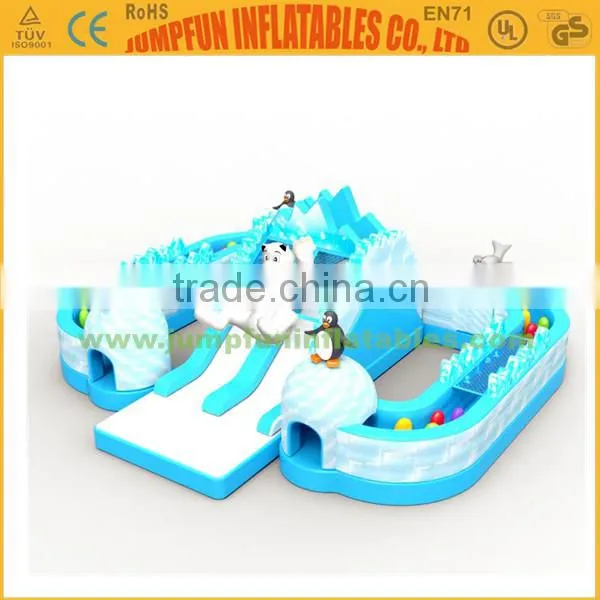 New Design Inflatable Slide With Obstacle Course/outdoor Commercial Inflatable Games /inflatable Play Land