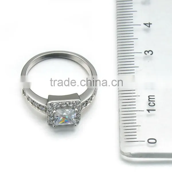 2016 Fashion Silver Crystal Jewelry Stone Stainless Steel Engagement Rings photo-2