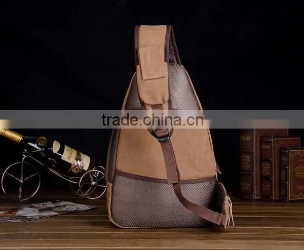 Canvas Triangle Shaped Backpack photo-3