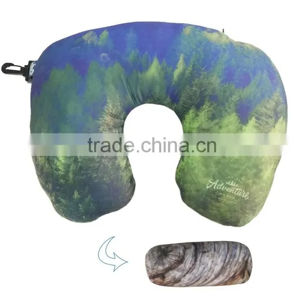 Regular U Shape Micro Beads Printing Travel Neck Pillow photo-3