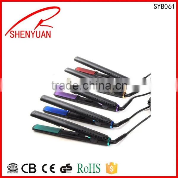 Home-use Mini PTC Ceramic Heating Plate Hair Straightener 360 Swivel Power Cord ISO 9001 photo-4