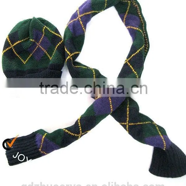 Scarves Made of Colorful Woolen Yarn