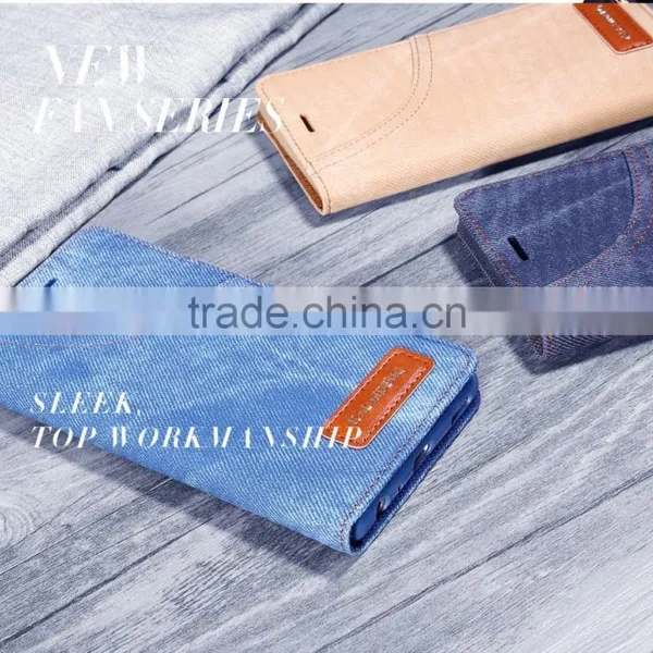 2016 Newest Original KALAIDENG Funwear A Series Jean With PU+TPU Leather FLIP Case Cover For HUAWEI P9 Wallet Stand Case