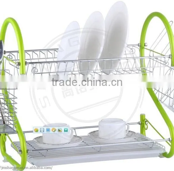 2016 Hot Sale Stainless Steel Double Tier Dish Rack photo-3