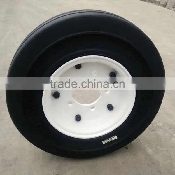 High Quality Baggage Cargo Solid Tyres 4.00-8 on Rims for Airport photo-3