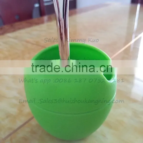 Yerba Mate Gourd With Bombilla/Silicone Drinking Cup With Straw photo-5