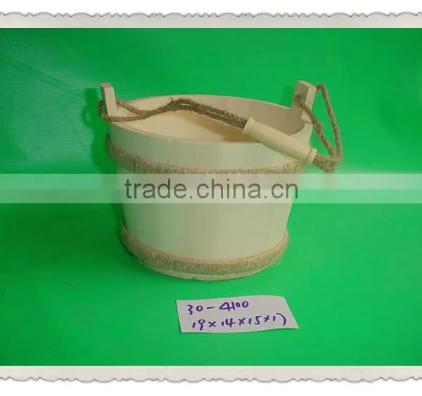 New Product Mini Wooden Bucket,wooden Bucket Wtih Hanger photo-6